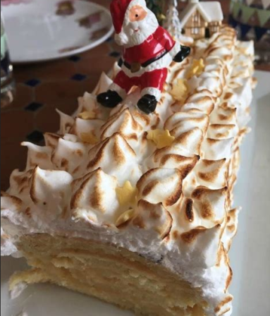 Bûche de Noël choco meringué