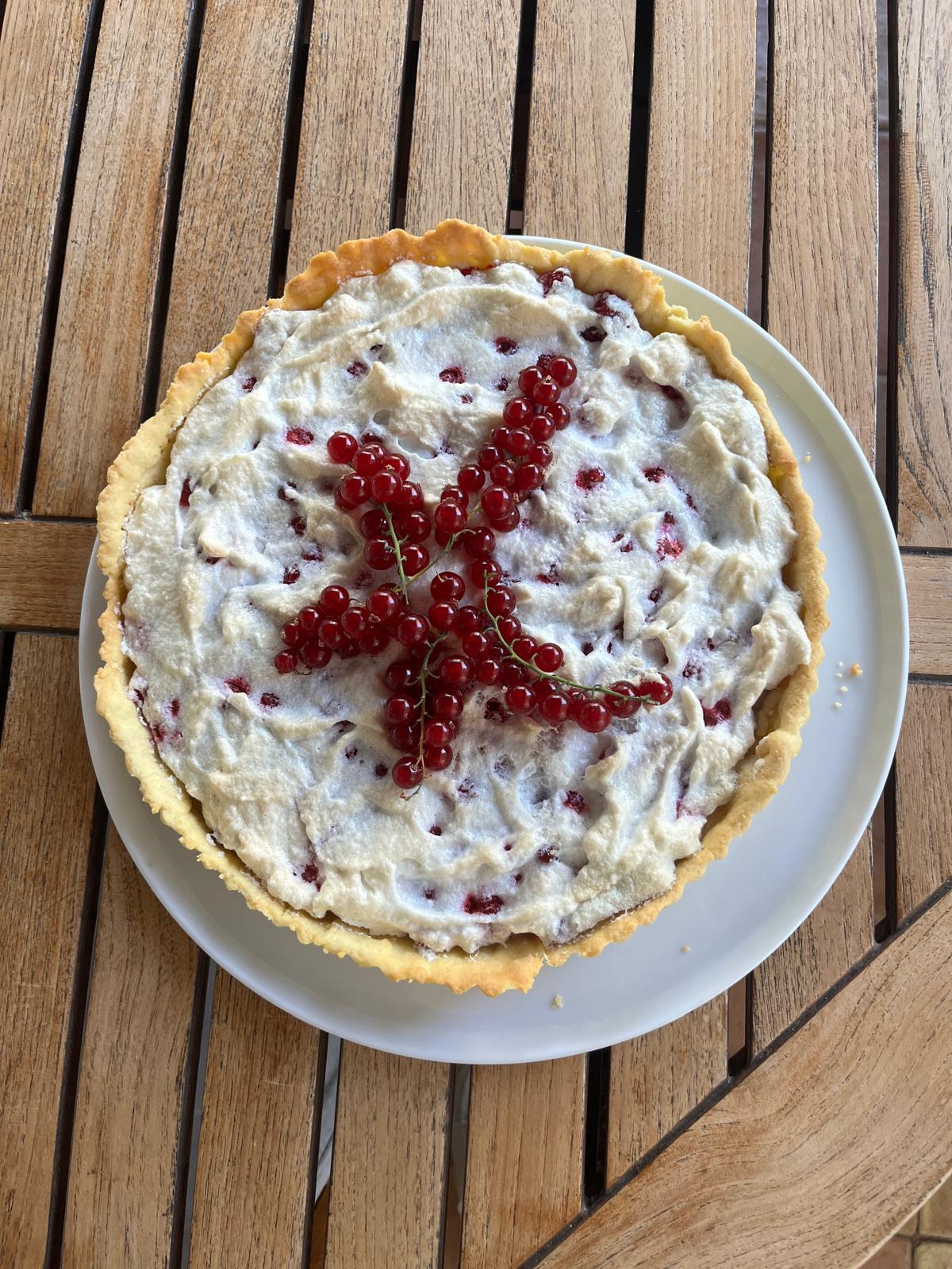 Tarte aux groseilles meringuée de Claude